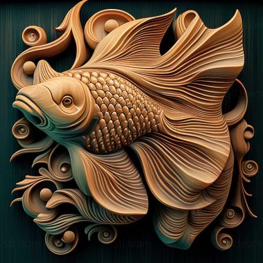 3D модель Рыбка гуппи (STL)
